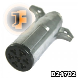 7 Way Round Metal Plug